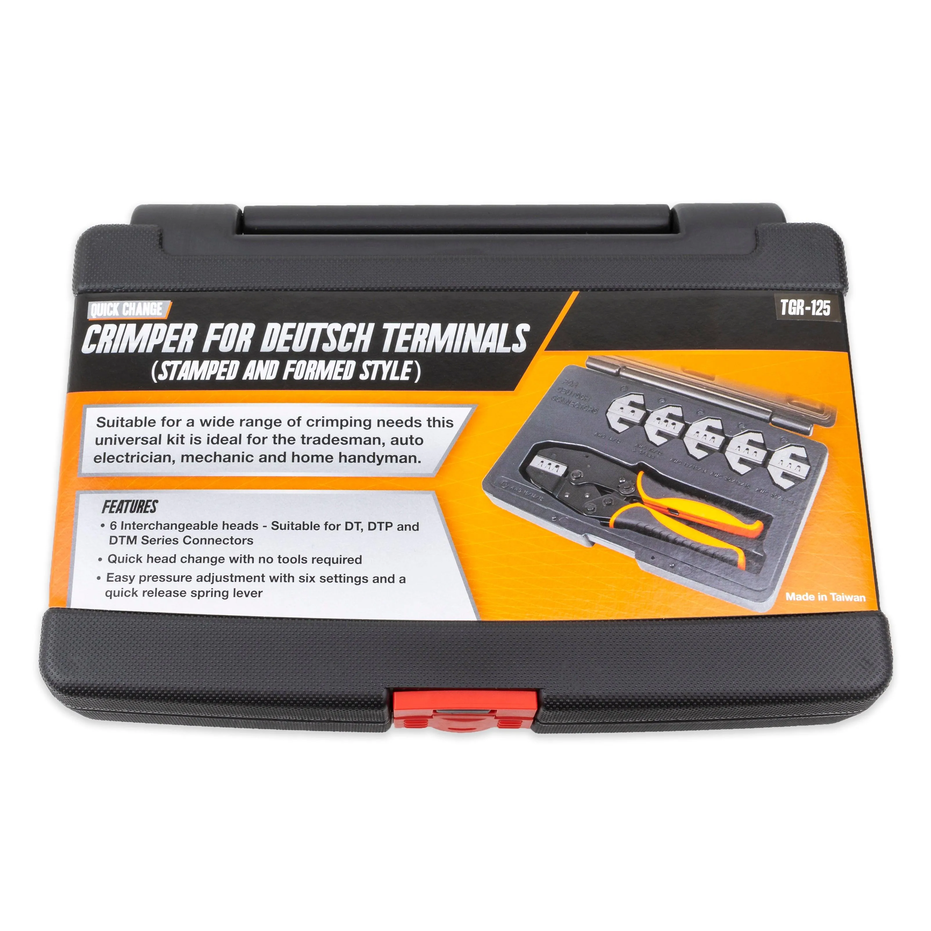 Deutsch Terminal Ratcheting Crimping Tool- Includes 6 Quick Change Dies