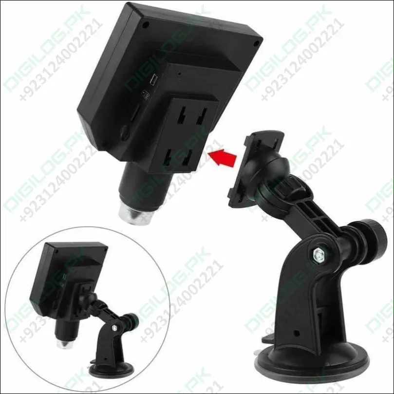 Digital Microscope 4.3in Hd Led 3.6mp 1-600x Continuous Magnifier