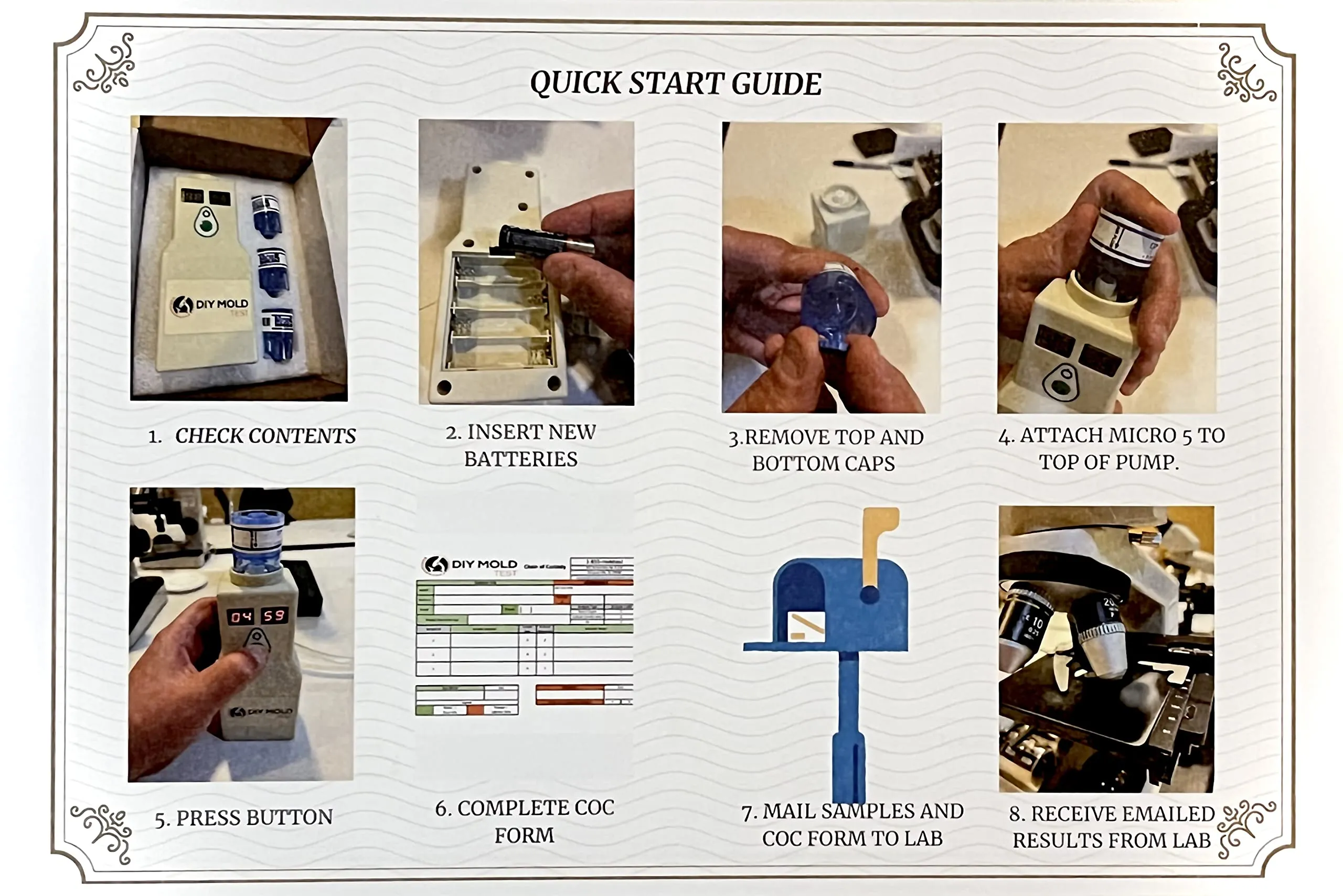 DIY Mold Test, Mold Test Kit For Home Air Professional Air Test (3 Tests) All Lab Fees and Expert Consult Included