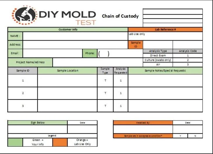DIY Mold Test, Mold Test Kit For Home Air Professional Air Test (3 Tests) All Lab Fees and Expert Consult Included