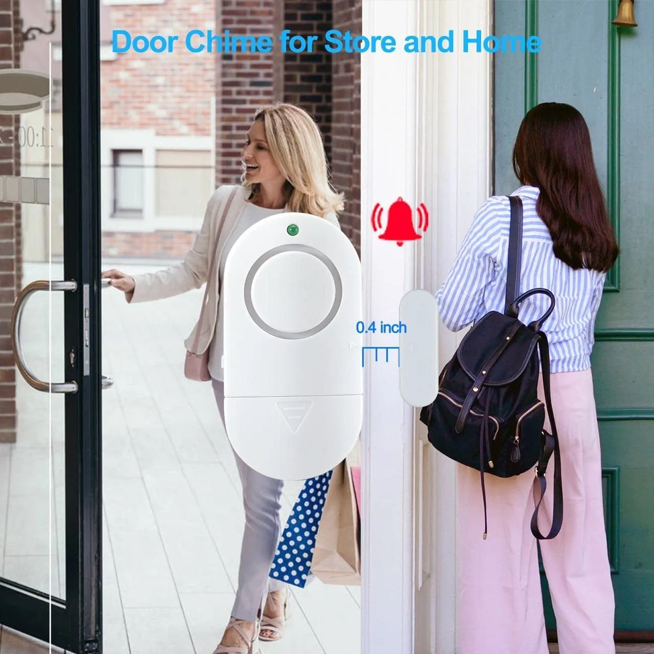 Door Window Alarm, Toeeson 120 DB Window Alarms for Home, White Pool Door Alarms for Kids Safety