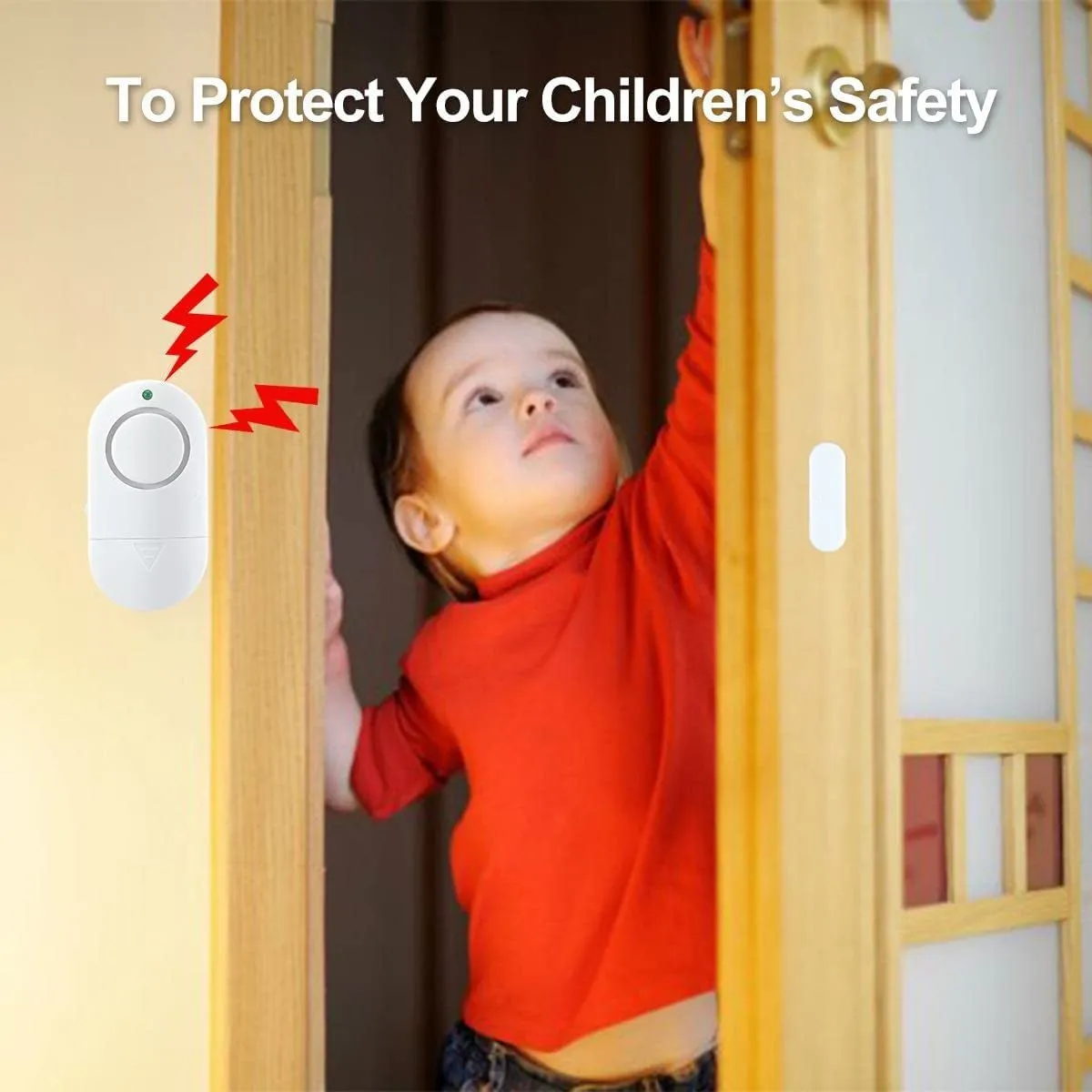Door Window Alarm, Toeeson 120 DB Window Alarms for Home, White Pool Door Alarms for Kids Safety