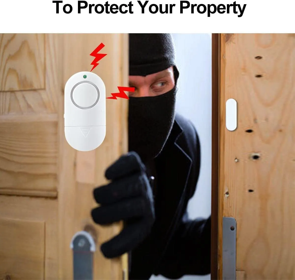 Door Window Alarm, Toeeson 120 DB Window Alarms for Home, White Pool Door Alarms for Kids Safety