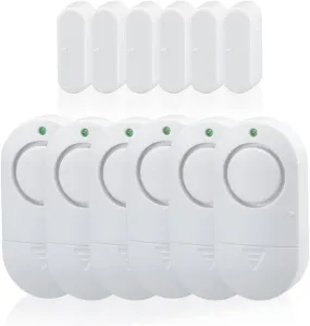 Door Window Alarm, Toeeson 120 DB Window Alarms for Home, White Pool Door Alarms for Kids Safety
