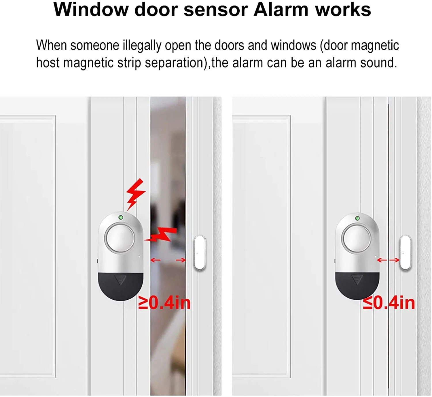 Door Window Alarms, Toeeson 120DB Pool Door Alarms for Kids Safety, Window Alarms for Home