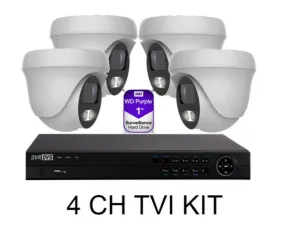 DVR 4CH TVI KIT   4 5MP IP Cameras