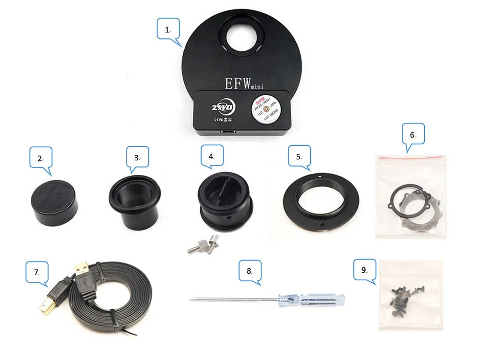 EFW Mini Electronic Five-Position Filter Wheel - 1.25"/31mm