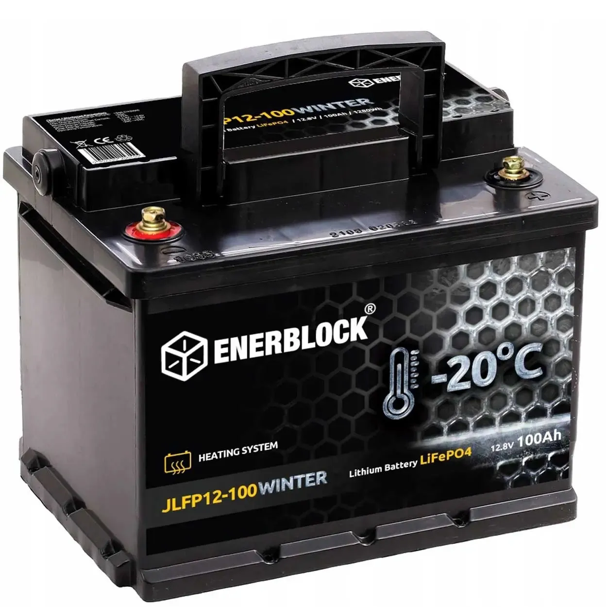 ENERBLOCK Lithium WINTER battery LiFePO4 LFP 12V 100AH BMS 1280Wh