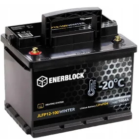 ENERBLOCK Lithium WINTER battery LiFePO4 LFP 12V 100AH BMS 1280Wh