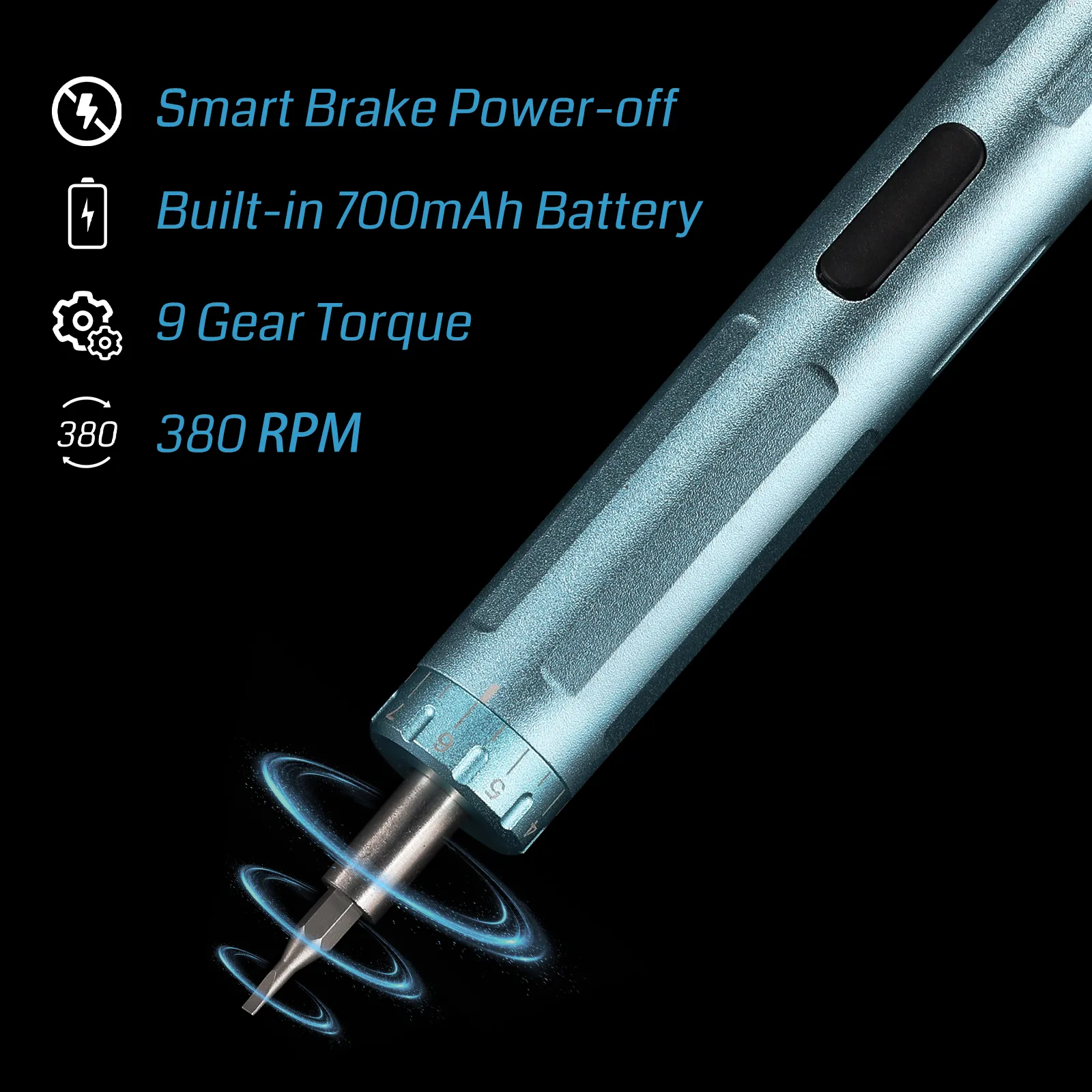 ES24 Electric Screwdriver with 24 Magnetic Bits, Cordless Screwdriver Set with 9 Gears Torque, 4000mAh Power Bank, for Repairing Phone Camera Laptop Watch