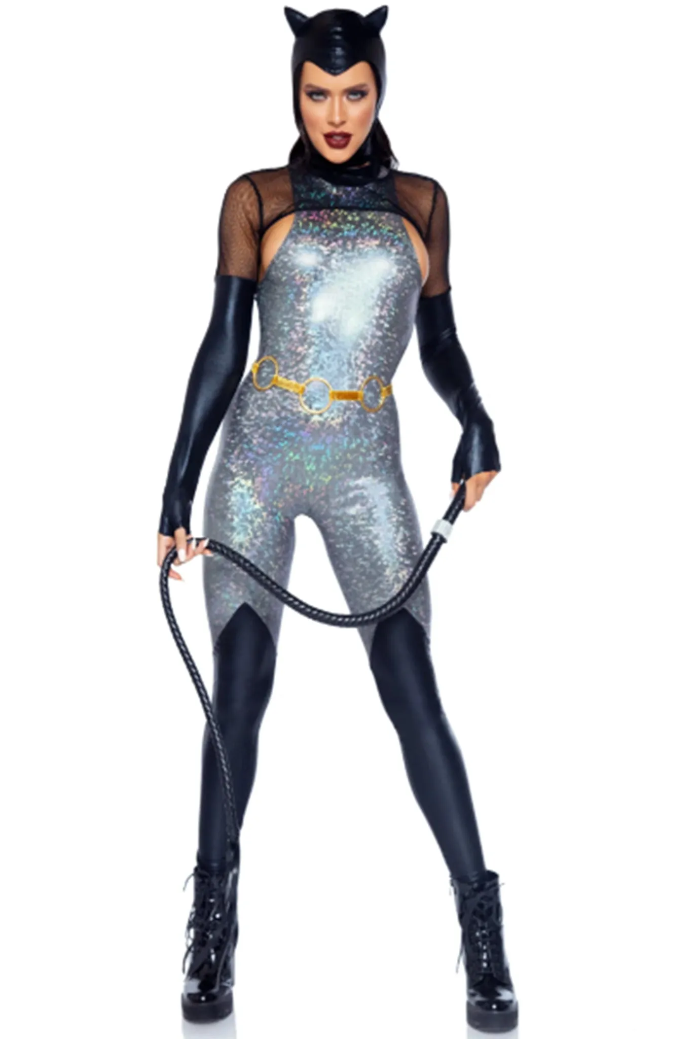 Feline Felon Villain Catsuit Costume