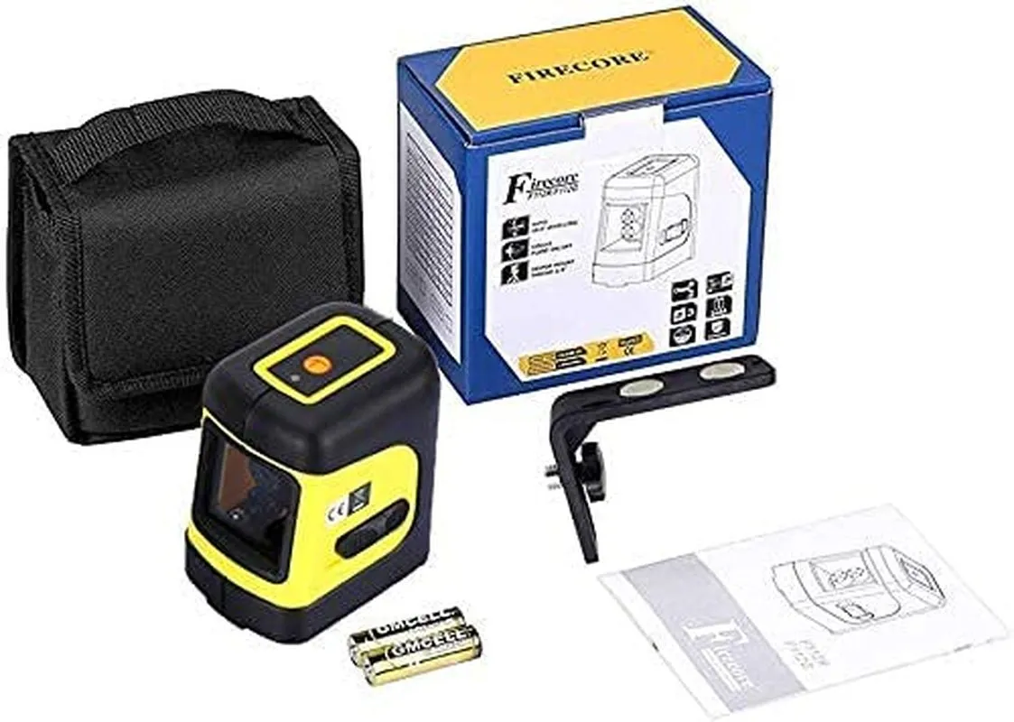 Firecore Self-Leveling Horizontal/Vertical Cross-Line Laser Level with Magnetic Bracket（F112R）