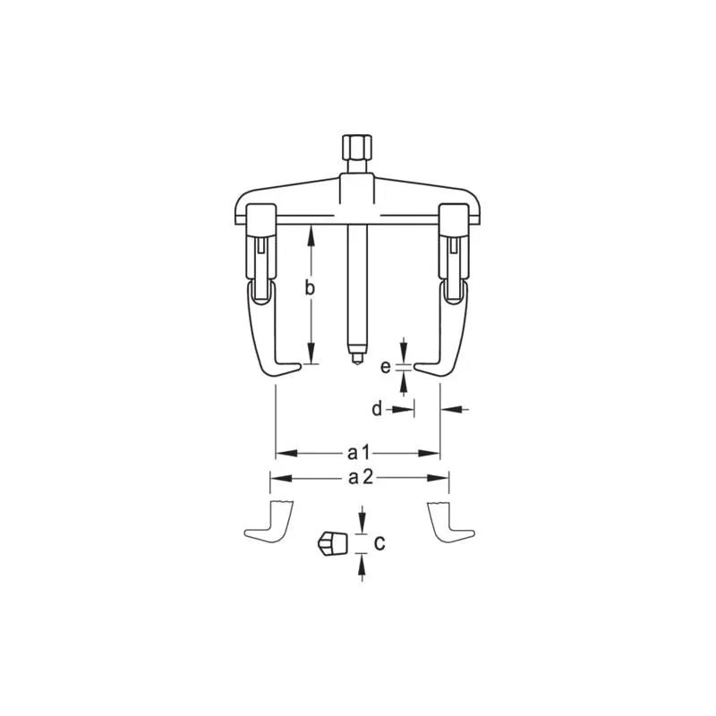 Gedore 2004569 Puller set with stand 1.06/11-B-1.06/31-B
