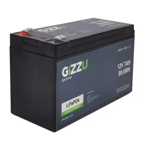 Gizzu 12V 7Ah Lifepo4 Batteries