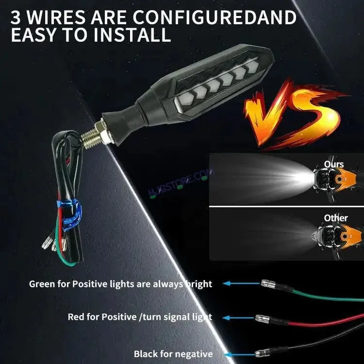 HJG Indicator Round Waterproof Flexible Blinker Bright LED Indicators Universal For All Bike Models Motorcycle Turn Signal Lights HJG Indicator with DRL 231114
