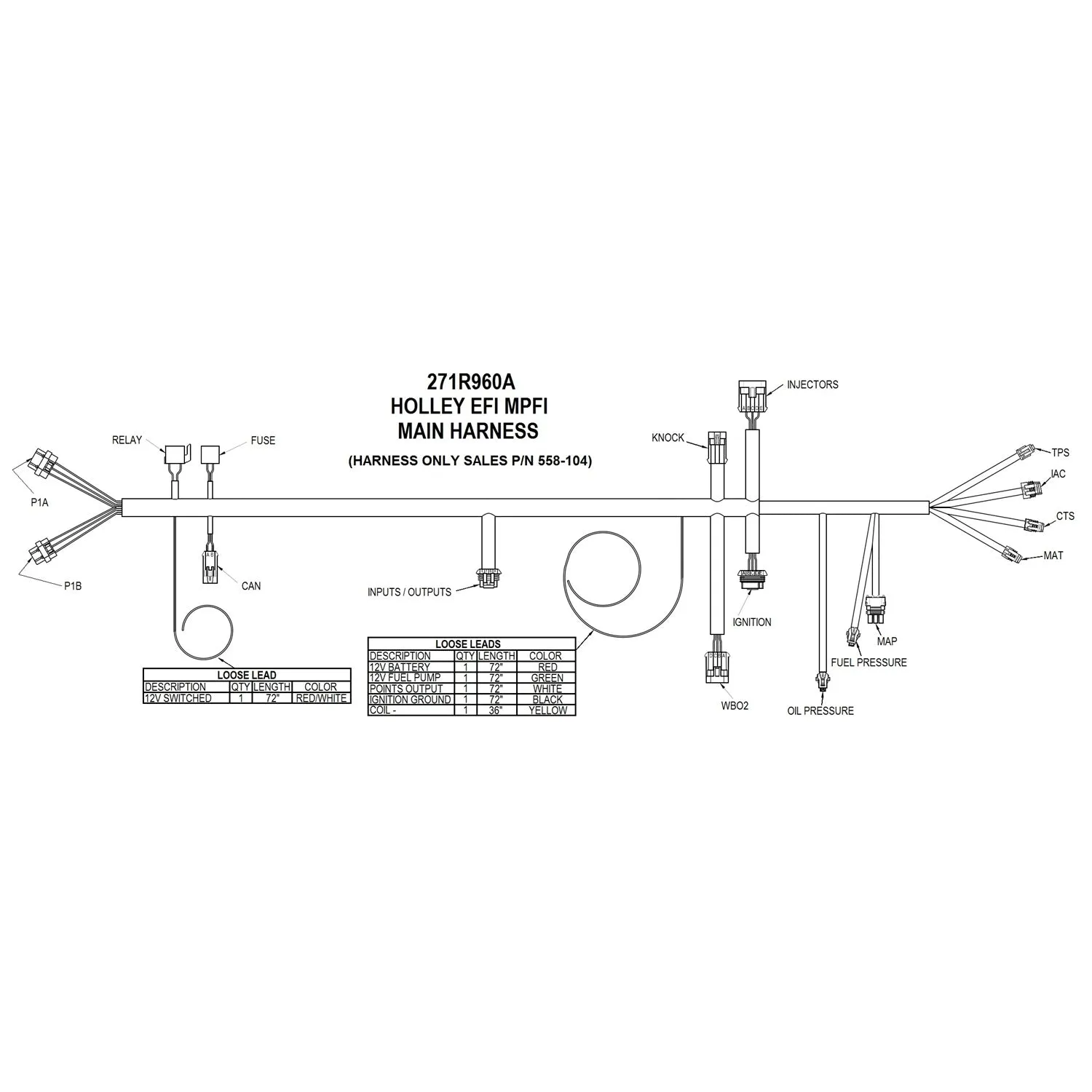 Holley EFI ECU & Harness MPFI Kit
