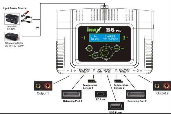 IMAX B6 Duo - 400Watts Lipo Charger