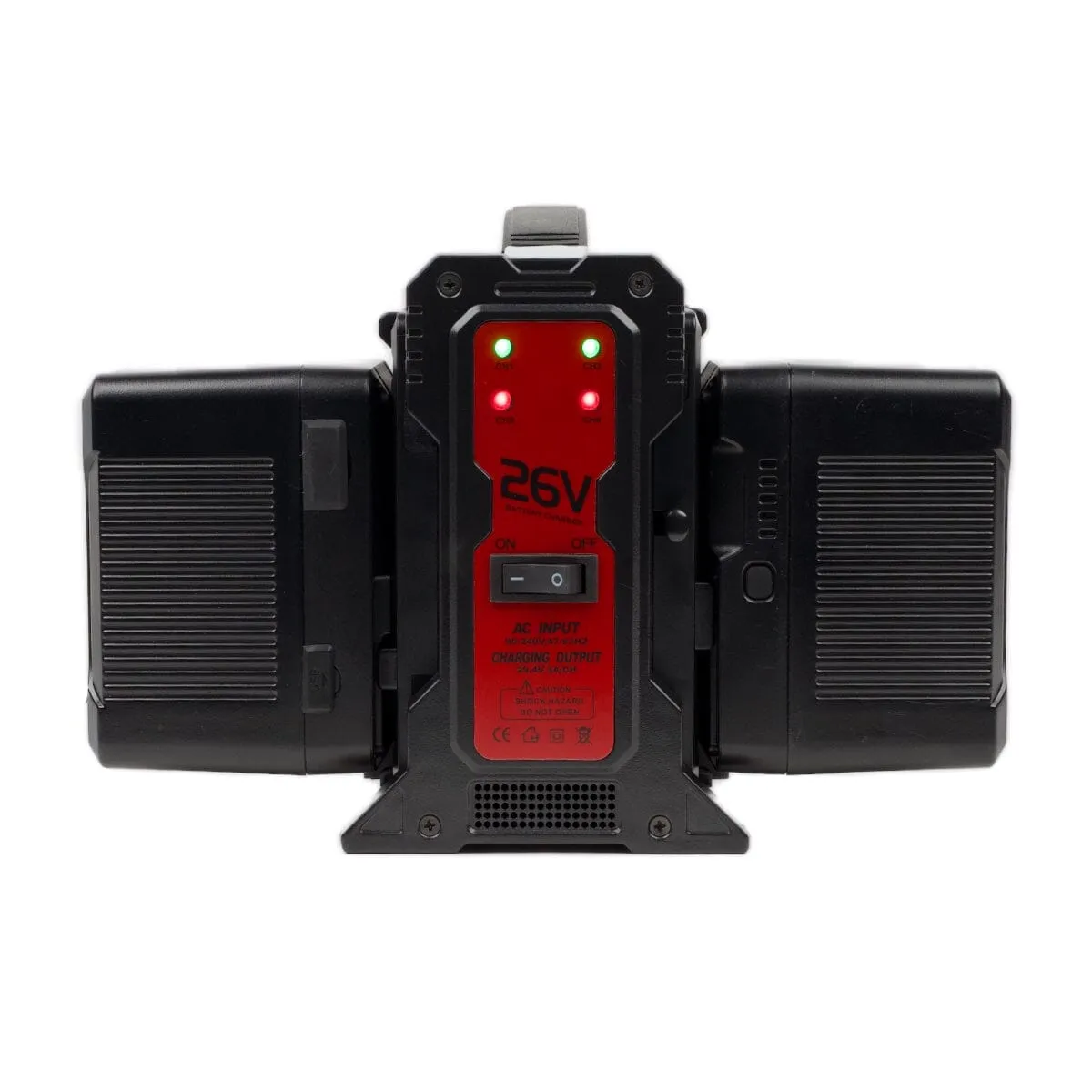Indipro V-Mount Quad 26V Battery Charger with XLR Output