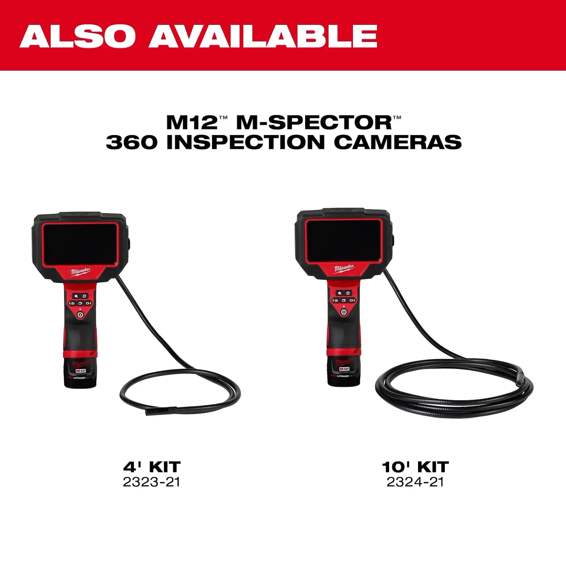 Inspection Camera - Milwaukee M-Spector™ 4’ Inspection Camera, 2319-20