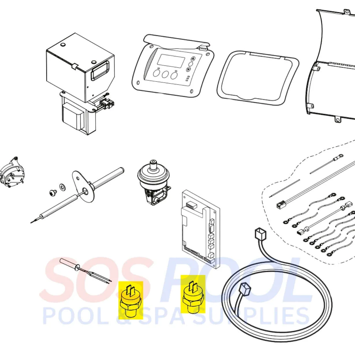 Jandy High Limit Temperature Sensor Kit For JXI Heaters | R0592300