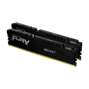 Kingston FURY Beast RAM, 64 GB DDR5 (2 x 32 GB), 5200 MHz, CL40, KF552C40BBK2-64, black
