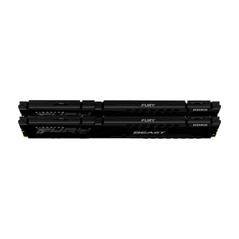 Kingston FURY Beast RAM, 64 GB DDR5 (2 x 32 GB), 5200 MHz, CL40, KF552C40BBK2-64, black