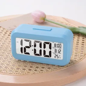 Kuber Industries ABS Battery Oprated Loud Digital Alarm Clock|Desk, Table Clock|Alarm Clock for Heavy Sleepers-Pack of 2 (Blue)