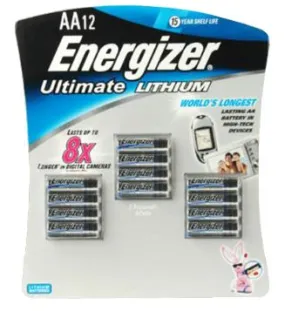 Lithium AA 12-Pack Batteries