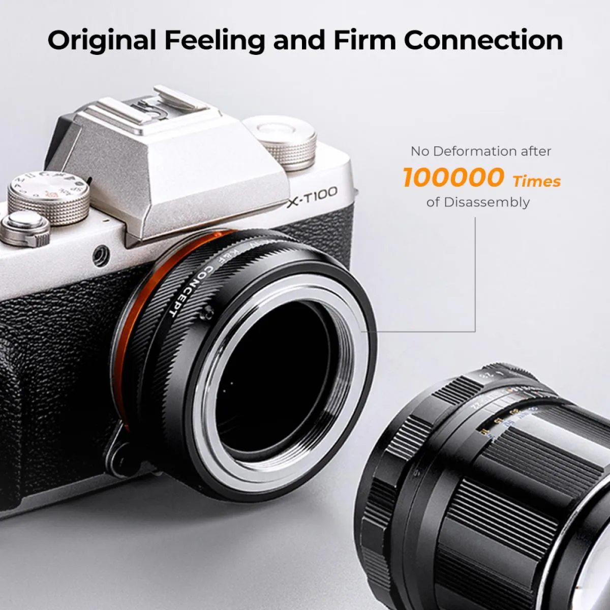 M42 Series Lens to Fuji X Series Mount Camera M42-FX IV PRO High Precision K&F Concept Lens Mount Adapter