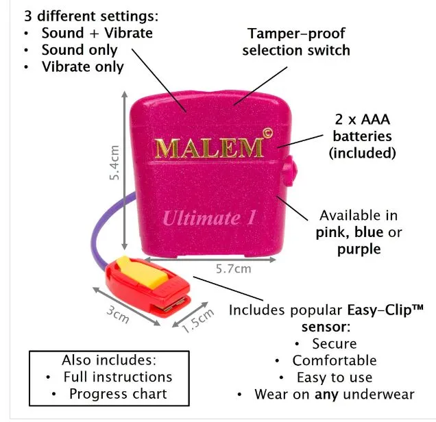 Malem Ultimate Single Tone Bedwetting Alarm