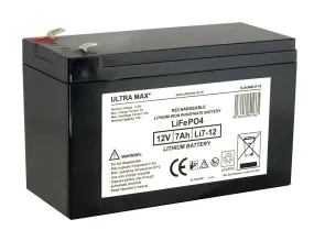Maplin Plus 12V 7Ah Lithium Iron Phosphate LiFePO4 Battery