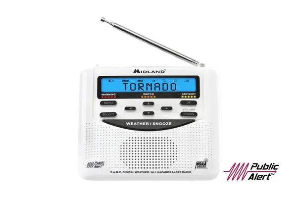 Midland® Desktop Weather/Hazard Radio With S.A.M.E. Local Alerts