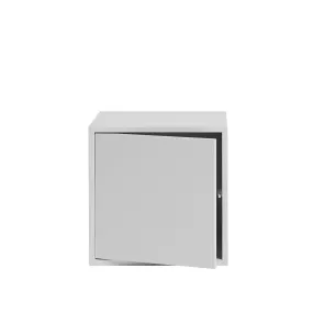 muuto | stacked storage system | module with door | medium grey