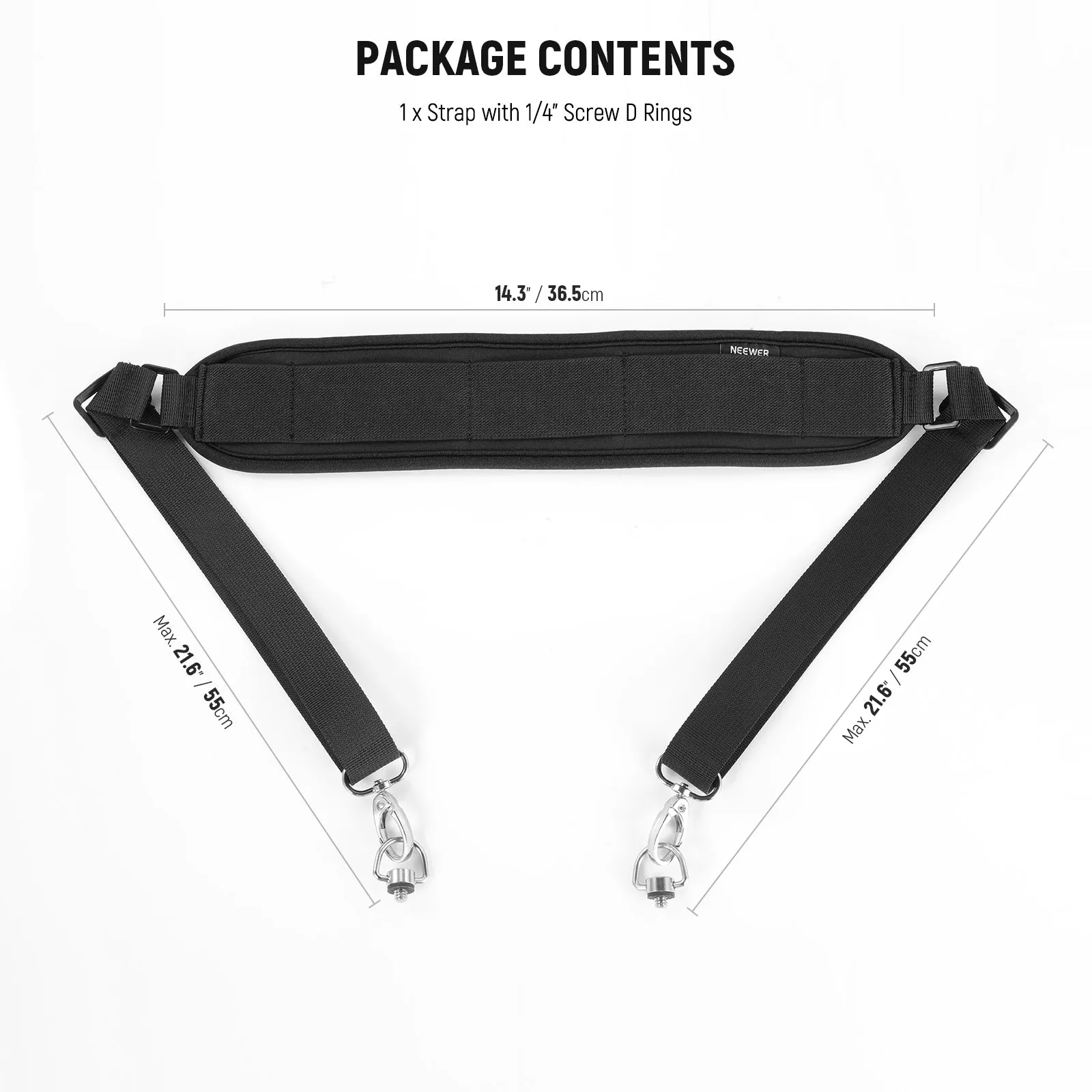 NEEWER CA070 Camera Cage Strap with Two D Rings