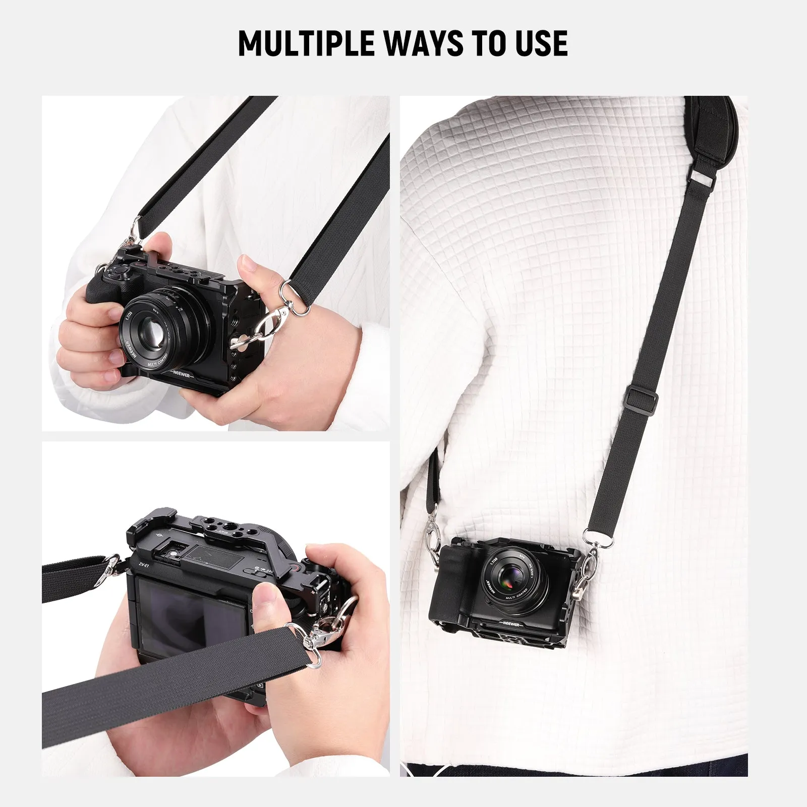 NEEWER CA070 Camera Cage Strap with Two D Rings