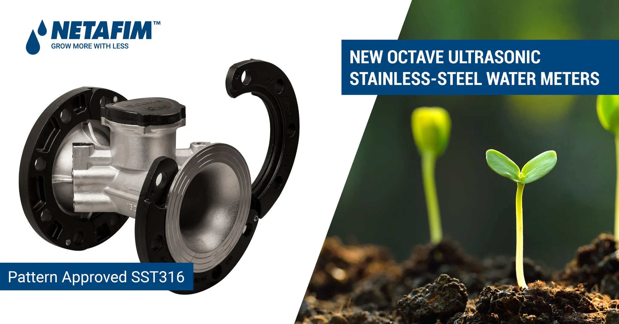 Netafim Octave Ultrasound Digital Water Meters - NMI-M10 & AS4747 Pattern Approved (50-300mm)