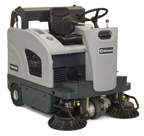 Nilfisk-Advance SW4000 Battery Powered Rider Sweeper With Hydraulic Dump Hopper