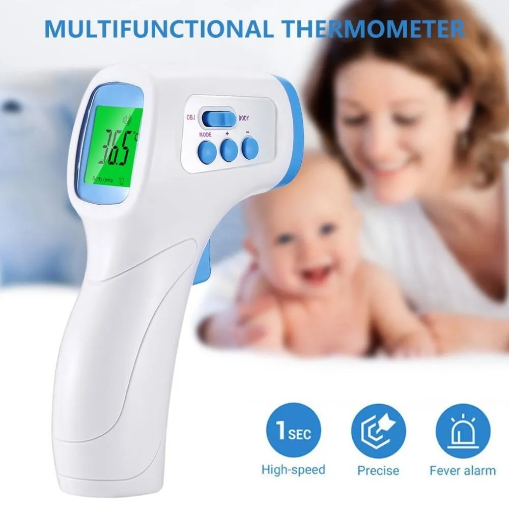 Non-Contact Electronic Forehead Thermometer Multifunctional Infrared Body and Object