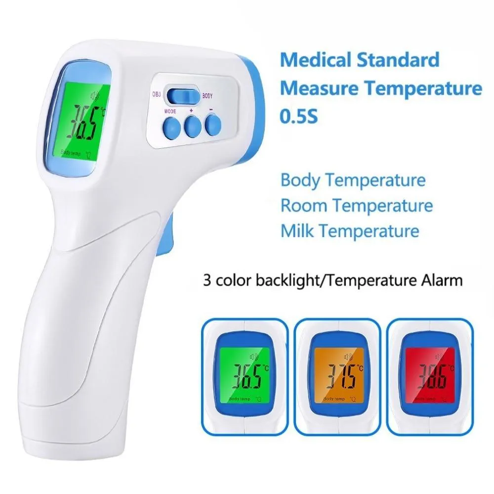 Non-Contact Electronic Forehead Thermometer Multifunctional Infrared Body and Object