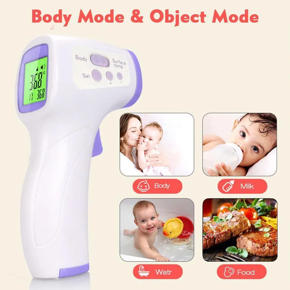 Non-Contact Electronic Forehead Thermometer Multifunctional Infrared Body and Object