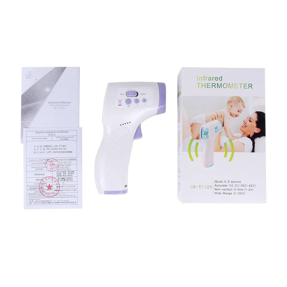 Non-Contact Electronic Forehead Thermometer Multifunctional Infrared Body and Object