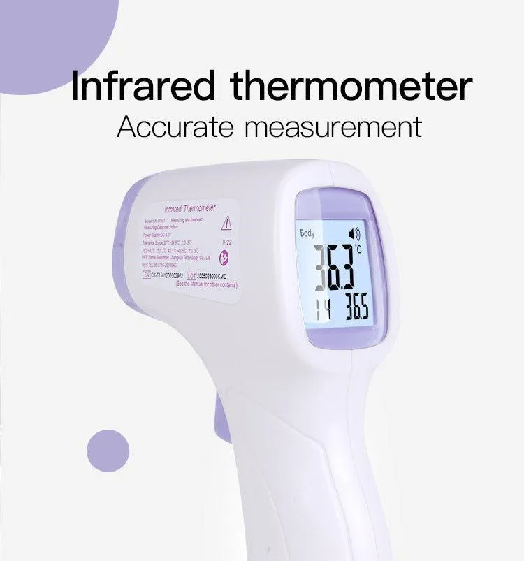 Non-Contact Electronic Forehead Thermometer Multifunctional Infrared Body and Object