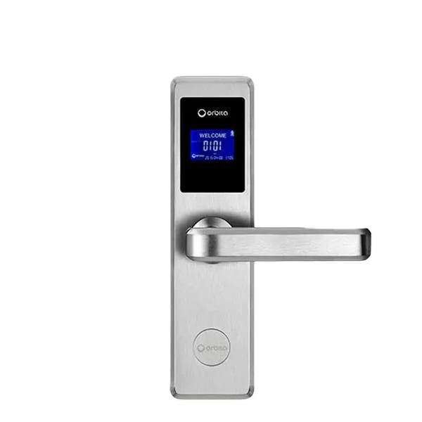 Orbita - E4031ASBT - Mortise Hotel Lock - Bluetooth & RFID - LCD Screen - Optional Lever Style - 6 VDC - Optional Finish - Grade 2