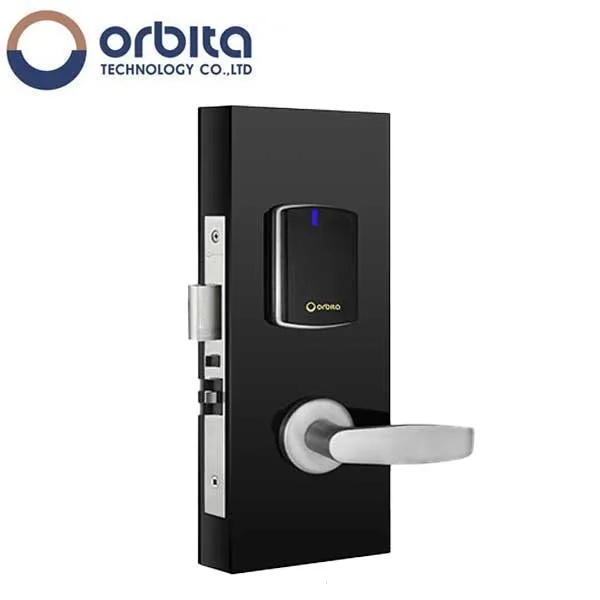 Orbita - S3072 - Mortise Hotel Lock - SPLIT Design - RFID - Hidden Cylinder - Optional Lever Style - 6 VDC - Optional Finish - Grade 2