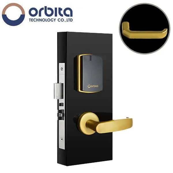 Orbita - S3072 - Mortise Hotel Lock - SPLIT Design - RFID - Hidden Cylinder - Optional Lever Style - 6 VDC - Optional Finish - Grade 2