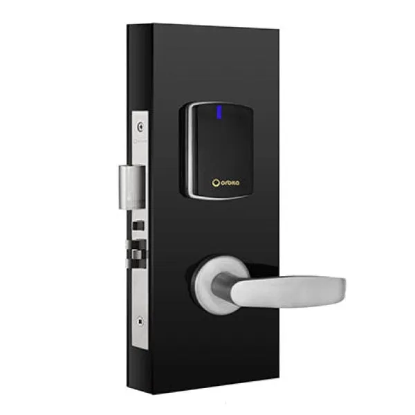 Orbita - S3072 - Mortise Hotel Lock - SPLIT Design - RFID - Hidden Cylinder - Optional Lever Style - 6 VDC - Optional Finish - Grade 2