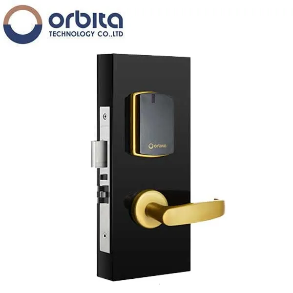 Orbita - S3072 - Mortise Hotel Lock - SPLIT Design - RFID - Hidden Cylinder - Optional Lever Style - 6 VDC - Optional Finish - Grade 2