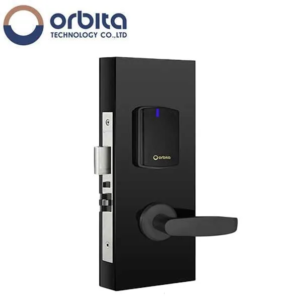 Orbita - S3072 - Mortise Hotel Lock - SPLIT Design - RFID - Hidden Cylinder - Optional Lever Style - 6 VDC - Optional Finish - Grade 2