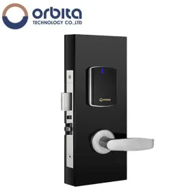 Orbita - S3072 - Mortise Hotel Lock - SPLIT Design - RFID - Hidden Cylinder - Optional Lever Style - 6 VDC - Optional Finish - Grade 2