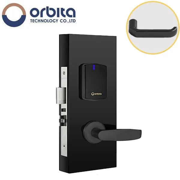 Orbita - S3072 - Mortise Hotel Lock - SPLIT Design - RFID - Hidden Cylinder - Optional Lever Style - 6 VDC - Optional Finish - Grade 2